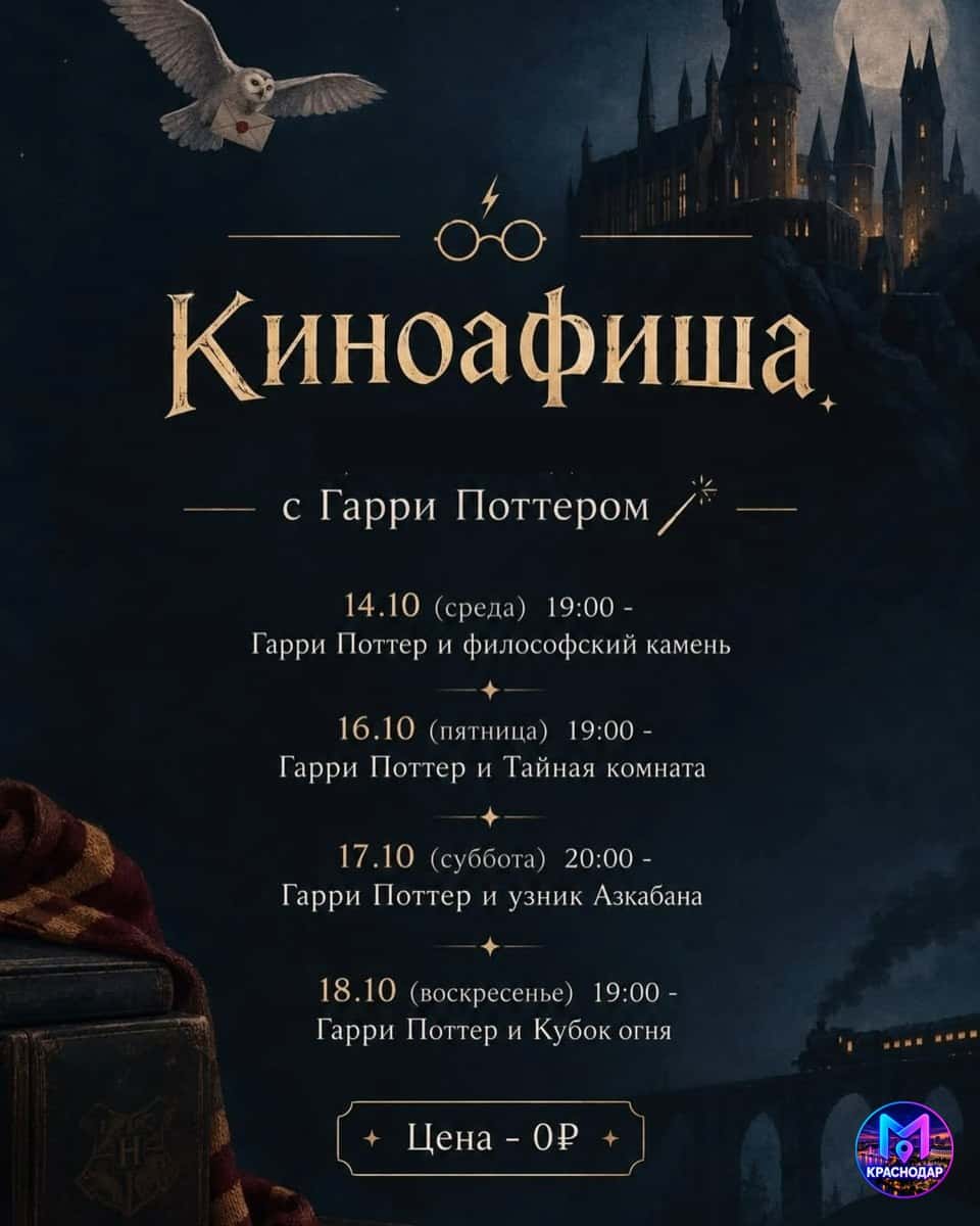 Кинопоказ 'Гарри Поттер и тайная комната'
