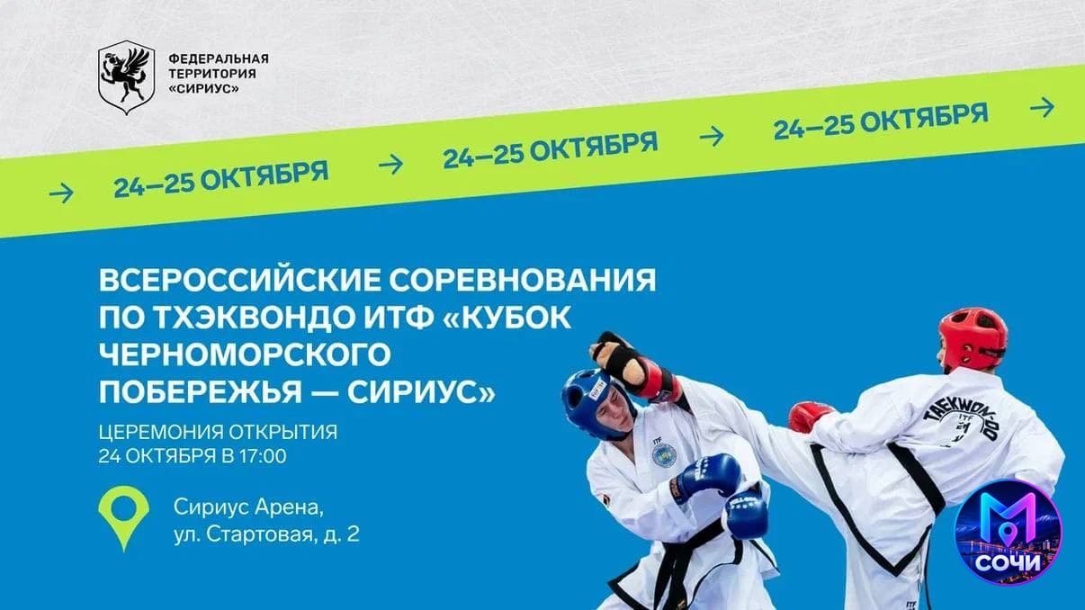 Два турнира по тхэквондо ИТФ «Кубок Черноморского побережья»