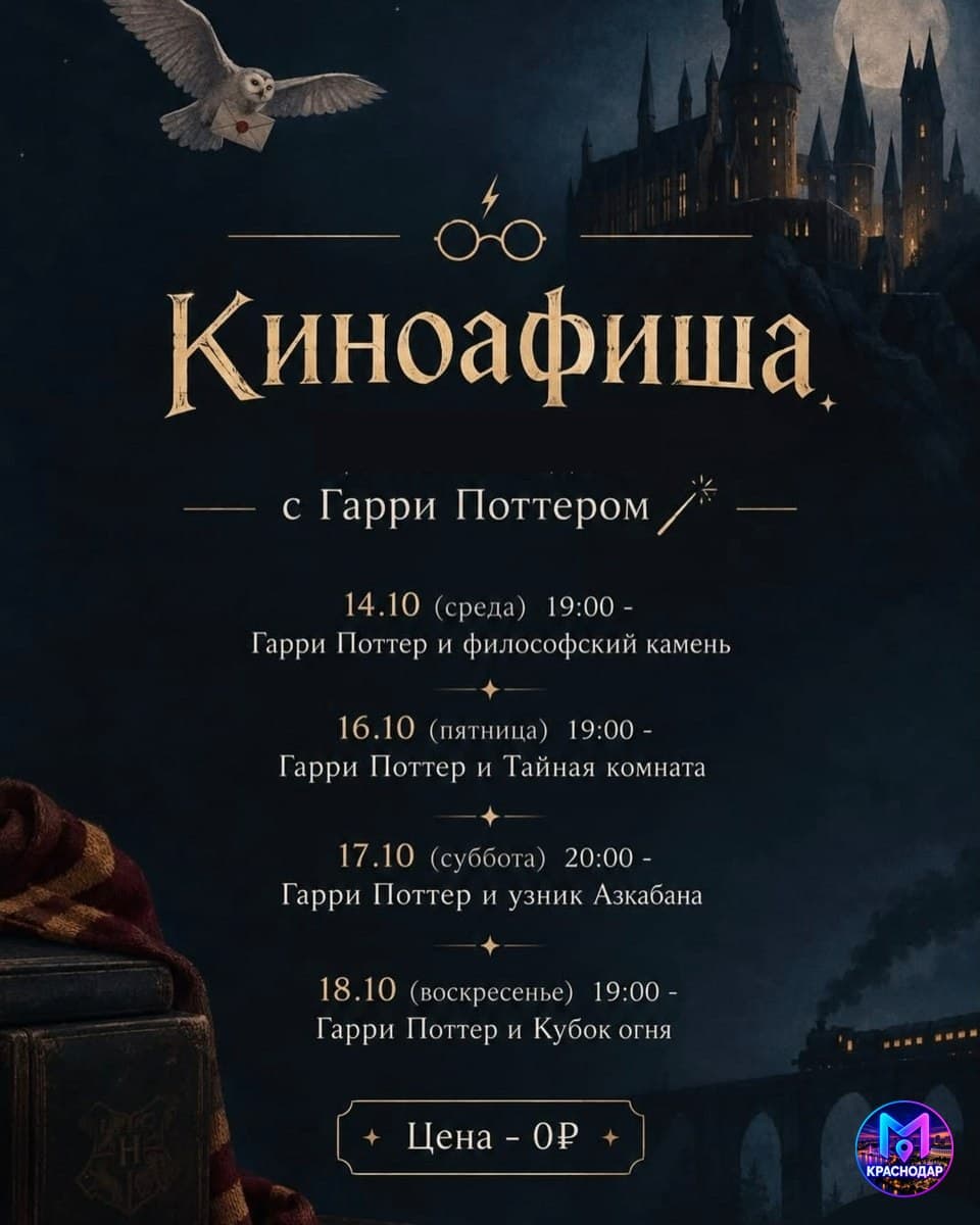 Кинопоказ 'Гарри Поттер и тайная комната'