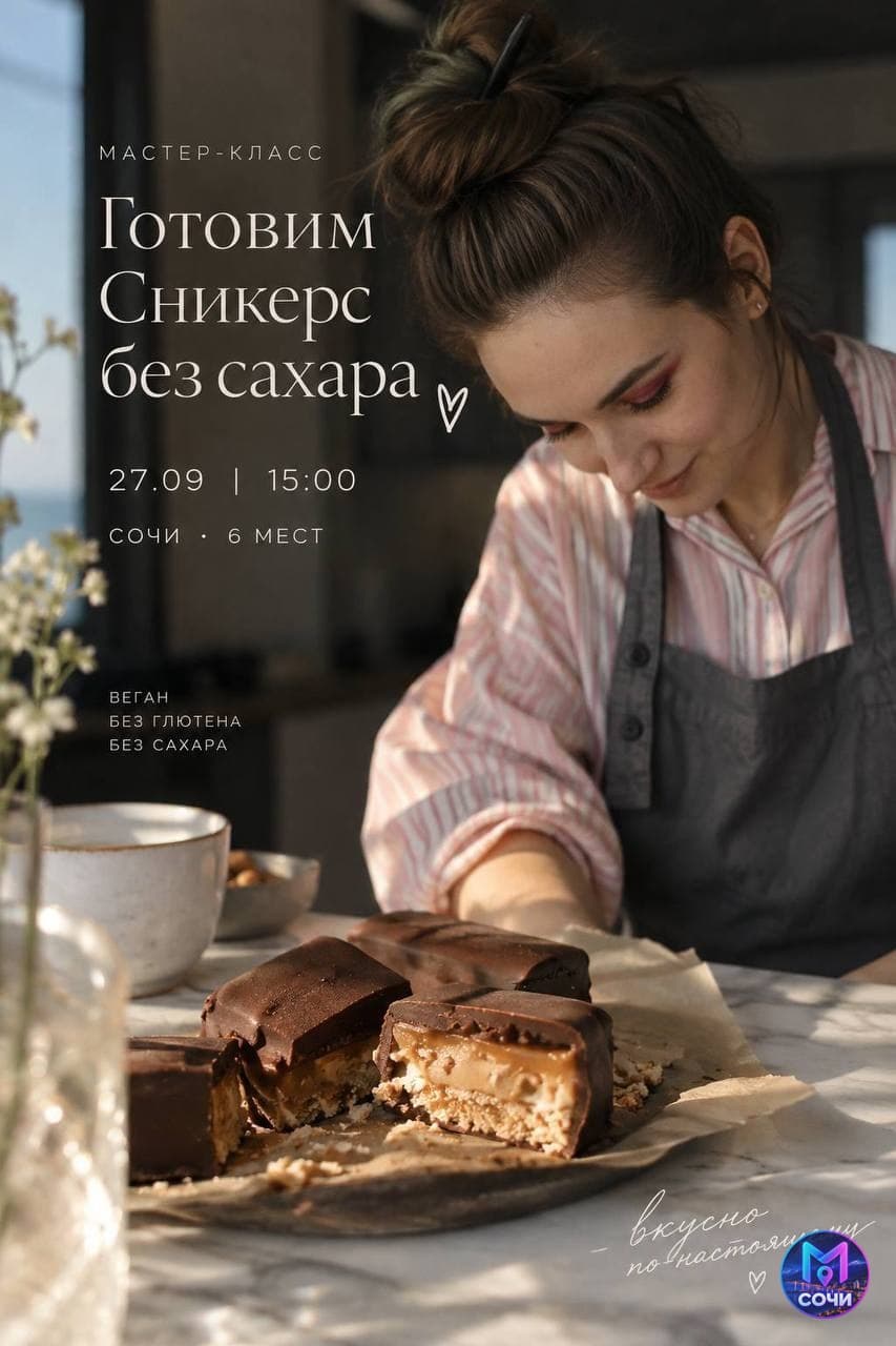 Мастер-класс: веганские сникерсы без сахара